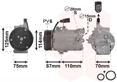 Kompressor, Klimaanlage Van Wezel 5801K705 von Van Wezel