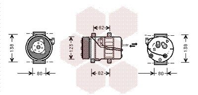 Kompressor, Klimaanlage Van Wezel 5900K054 von Van Wezel