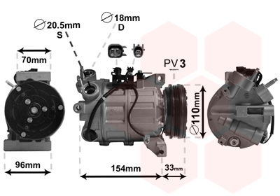 Kompressor, Klimaanlage Van Wezel 5900K183 von Van Wezel