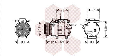 Kompressor, Klimaanlage Van Wezel 8200K214 von Van Wezel