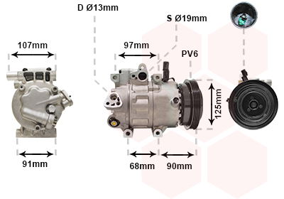 Kompressor, Klimaanlage Van Wezel 8200K215 von Van Wezel