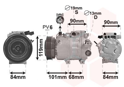 Kompressor, Klimaanlage Van Wezel 8200K237 von Van Wezel