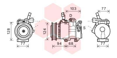 Kompressor, Klimaanlage Van Wezel 8200K318 von Van Wezel