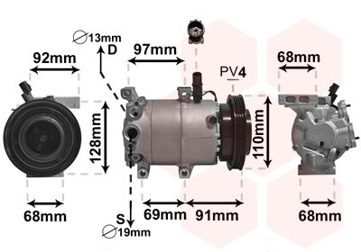 Kompressor, Klimaanlage Van Wezel 8200K412 von Van Wezel