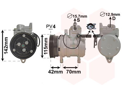 Kompressor, Klimaanlage Van Wezel 8300K121 von Van Wezel