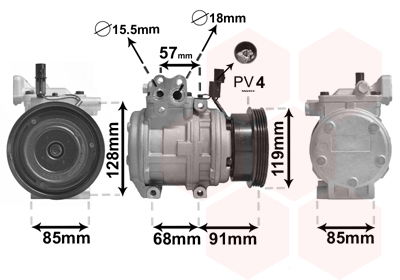 Kompressor, Klimaanlage Van Wezel 8300K155 von Van Wezel