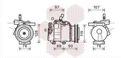 Kompressor, Klimaanlage Van Wezel 8300K161 von Van Wezel