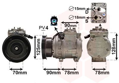 Kompressor, Klimaanlage Van Wezel 8300K178 von Van Wezel