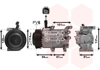 Kompressor, Klimaanlage Van Wezel 8300K223 von Van Wezel