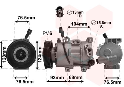 Kompressor, Klimaanlage Van Wezel 8300K242 von Van Wezel