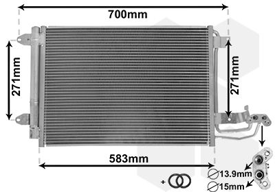 Kondensator, Klimaanlage Van Wezel 58005209 von Van Wezel