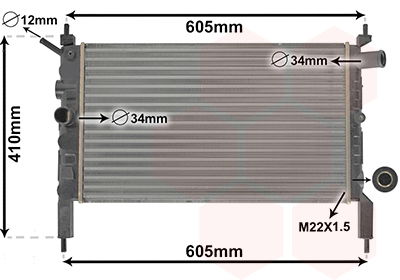 Kühler, Motorkühlung Van Wezel 37002023 von Van Wezel