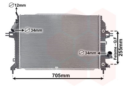 Kühler, Motorkühlung Van Wezel 37002460 von Van Wezel