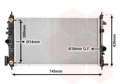 Kühler, Motorkühlung Van Wezel 37002473 von Van Wezel