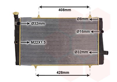 Kühler, Motorkühlung Van Wezel 40002079 von Van Wezel