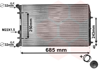 Kühler, Motorkühlung Van Wezel 76002010 von Van Wezel