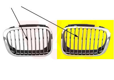 Kühlergitter vorne links Van Wezel 0646515 von Van Wezel