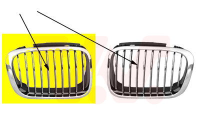 Kühlergitter vorne rechts Van Wezel 0646516 von Van Wezel