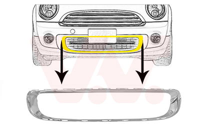 Lüftungsgitter, Stoßfänger vorne Van Wezel 0508596 von Van Wezel