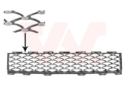 Lüftungsgitter, Stoßfänger vorne Van Wezel 1614599 von Van Wezel