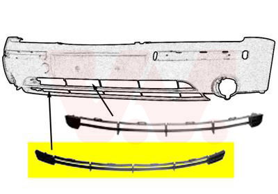 Lüftungsgitter, Stoßfänger vorne Van Wezel 1828599 von Van Wezel