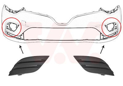 Lüftungsgitter, Stoßfänger vorne Van Wezel 4420597 von Van Wezel
