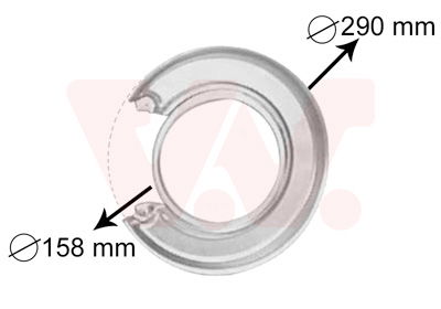 Spritzblech, Bremsscheibe Hinterachse Van Wezel 3765373 von Van Wezel