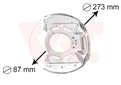 Spritzblech, Bremsscheibe Vorderachse Van Wezel 3763371 von Van Wezel