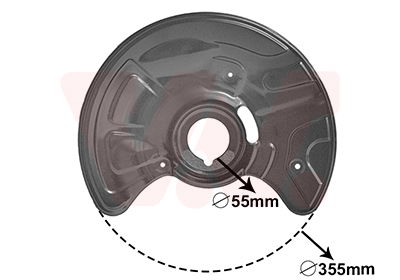 Spritzblech, Bremsscheibe Vorderachse links Van Wezel 3041371 von Van Wezel