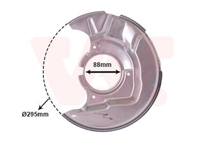 Spritzblech, Bremsscheibe Vorderachse links Van Wezel 5385371 von Van Wezel