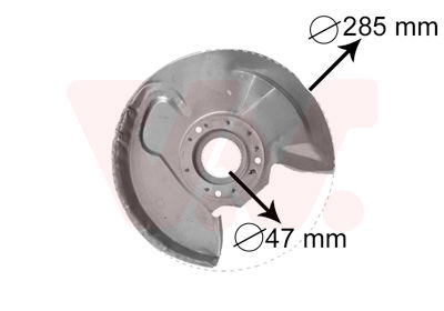 Spritzblech, Bremsscheibe Vorderachse rechts Van Wezel 3758372 von Van Wezel