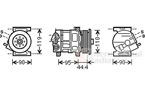 VAN WEZEL 1700K394 Kompressor, Klimaanlage von Van Wezel