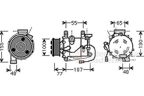 VAN WEZEL 2500K232 Kompressor, Klimaanlage von Van Wezel