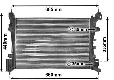 VAN WEZEL 37002408 Kühler, Motorkühlung von Van Wezel