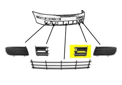 VAN WEZEL 7622593 Lüftungsgitter, Stoßfänger von Van Wezel