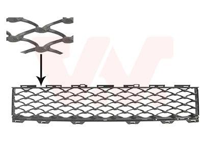 VAN WEZEL Gitter im Stoßfänger Vorne Unten 1614590 von Van Wezel