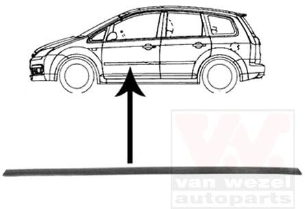 VAN WEZEL Kotflügelleiste Vorne Links 1863423 von Van Wezel