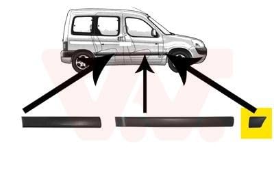 VAN WEZEL Kotflügelleiste Vorne Rechts 4051422 von Van Wezel