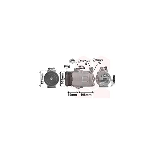 Van Wezel 3700K138 Kompressor, Klimaanlage von Van Wezel