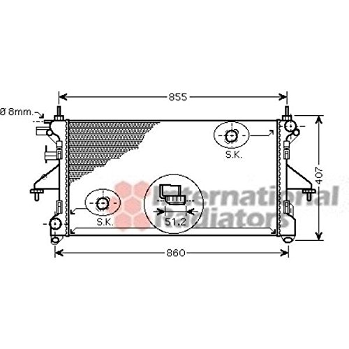 Van Wezel 40002309 Kühler, Motorkühlung von Van Wezel