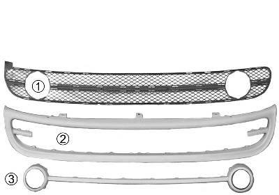 Van Wezel 5803499 Lüftungsgitter, Stoßfänger von Van Wezel