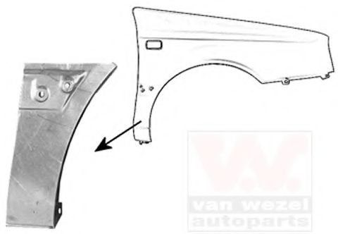 Van Wezel 5883156 vorderen Kotflügel rechts Beifahrerseite von Van Wezel