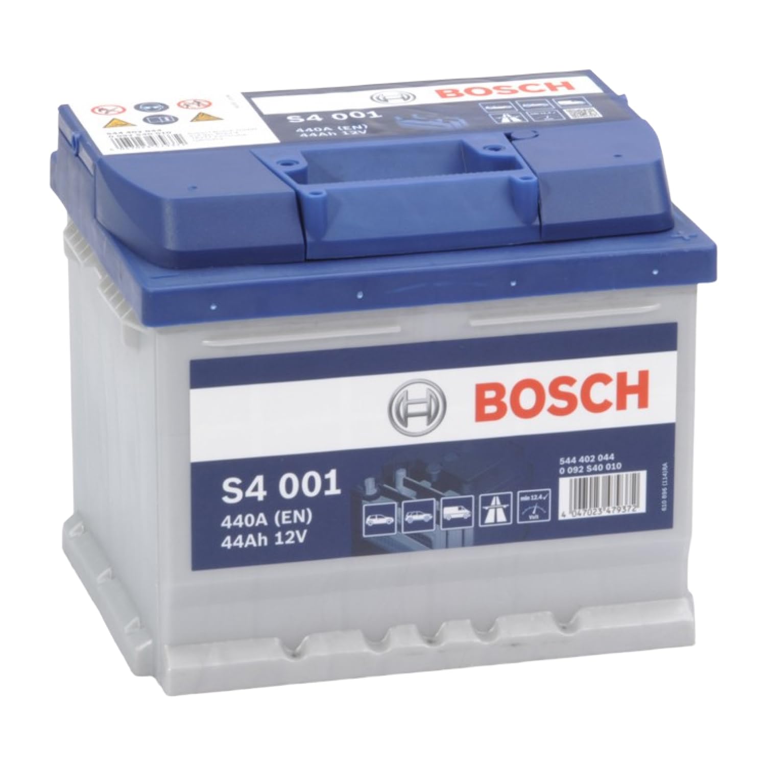 Bosch S4001 - Autobatterie - 44A/h - 440A - Blei-Säure-Technologie - für Fahrzeuge ohne Start-Stopp-System, kompatible mit PKW, lead acid von Bosch Automotive