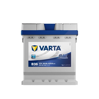 Varta Starterbatterie BLUE dynamic 44 Ah 420 A B36 [Hersteller-Nr. 5444010423132] für Fiat, Peugeot, Ford, Lancia, Chevrolet, Dacia, Microcar, Smart, von Varta