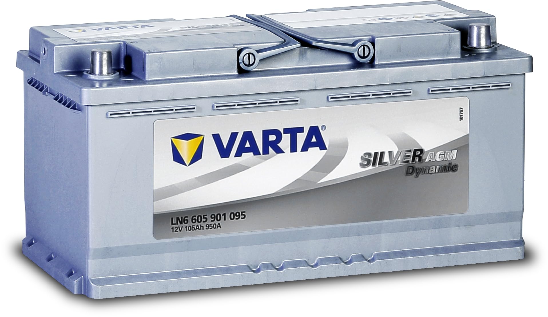 VARTA 605901095D852 Autobatterien Silver Dynamic AGM 12 V 105 mAh 950 A, 392 x 175 x 190 mm von Varta