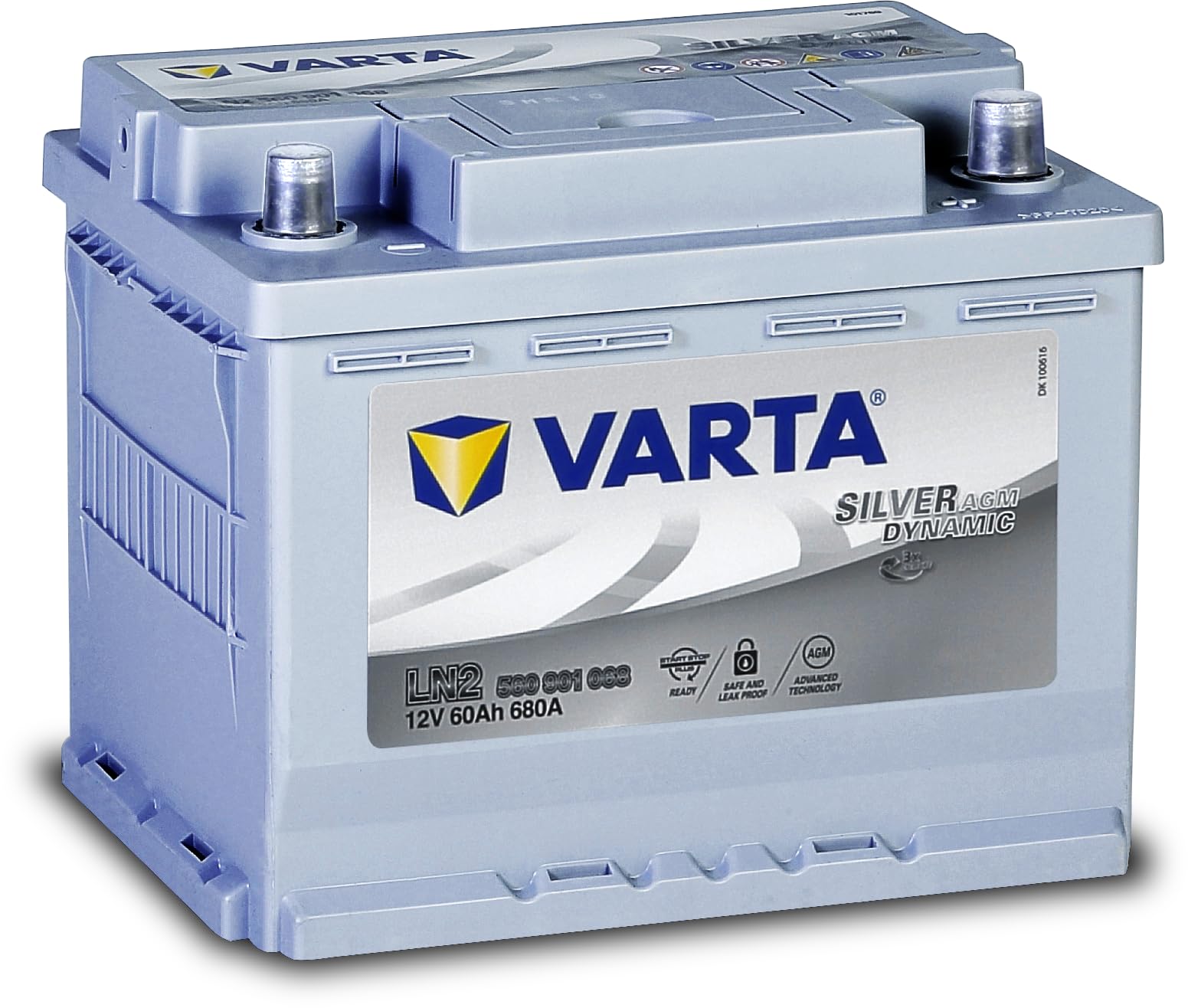 VARTA Silver Dynamic AGM D52 60Ah 12V 680A/EN, lithium ion, kompatible mit PKW von Varta