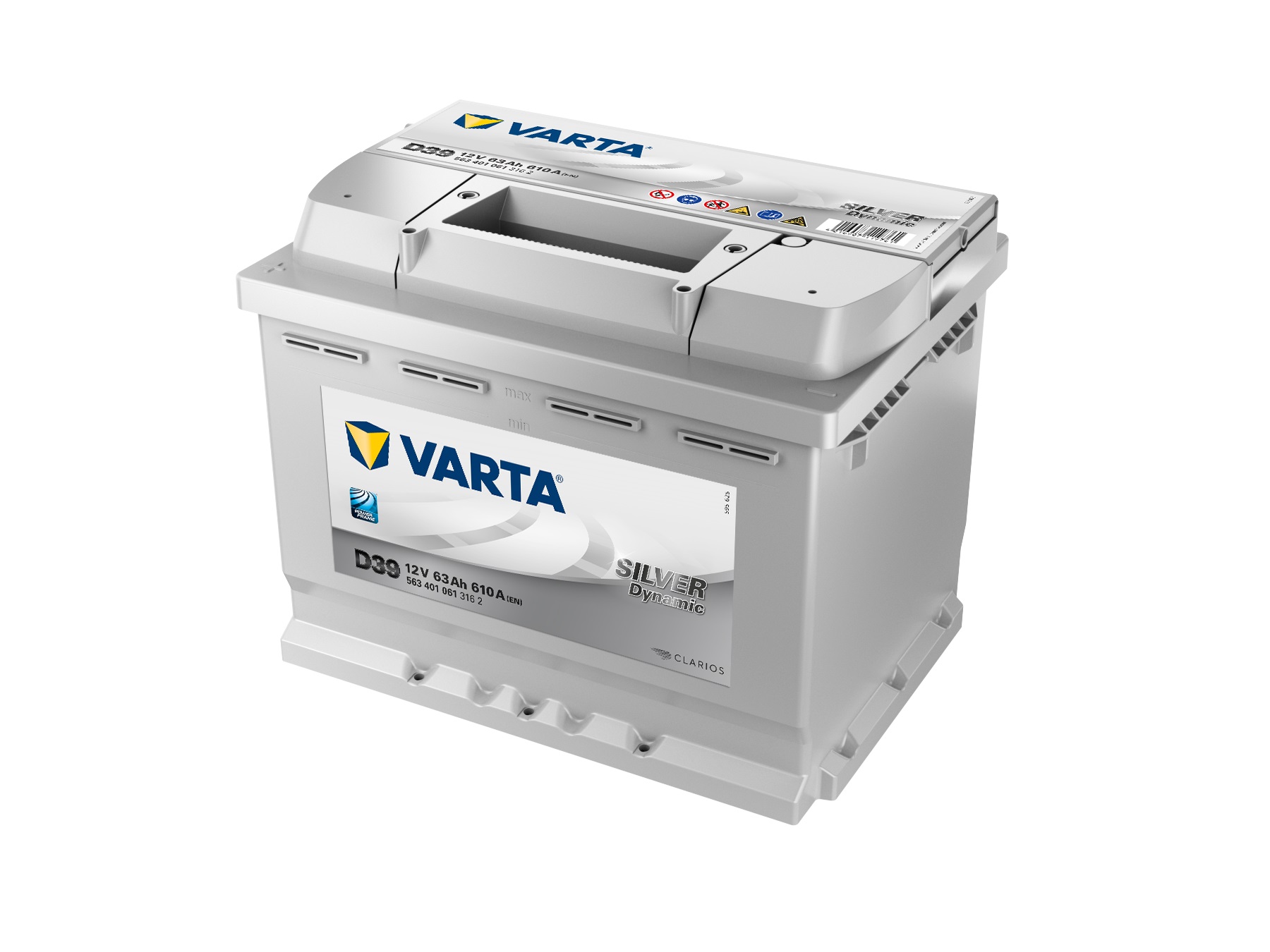 VARTA Silver Dynamic Autobatterie D39, 563 401 061, 63 Ah, 610 A von Varta