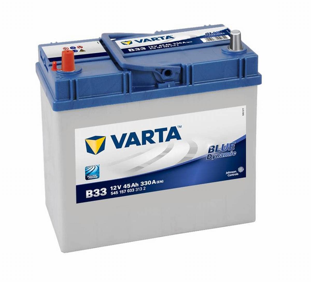 Varta 5451570333132 Autobatterien Blue Dynamic B33 12 V 45 mAh 330 A von Varta