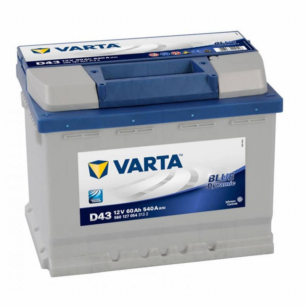 Varta 5601270543132 Autobatterien Blue Dynamic D43 12 V 60 mAh 540 A von Varta