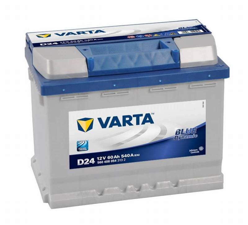 Varta D24 Blue Dynamic Starterbatterie für Passenger Car, 5604080543132 12V 60Ah 540A von Varta